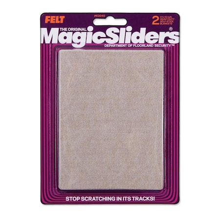 Magic Sliders Magic Sliders Felt Self Adhesive Protective Pads Tan Rectangle 6 in. W X 4-1/2 in. L 2 pk 63040